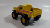 1987 Remco On Call 24 Hours 4x4 Pickup Truck Yellow Pressed Steel Toy Car Vehicle