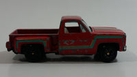 1980s Yatming Chevy Stepside Red Pickup Truck No. 1601 Die Cast Toy Car Vehicle - Made in China