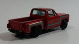 1980s Yatming Chevy Stepside Red Pickup Truck No. 1601 Die Cast Toy Car Vehicle - Made in China