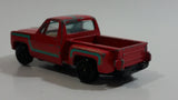 1980s Yatming Chevy Stepside Red Pickup Truck No. 1601 Die Cast Toy Car Vehicle - Made in China