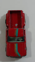 1980s Yatming Chevy Stepside Red Pickup Truck No. 1601 Die Cast Toy Car Vehicle - Made in China