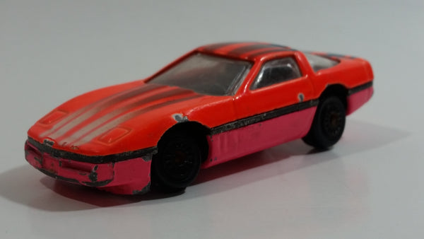 Zee Toys Zylmex P375 '84 Corvette Fluorescent Orange and Pink Die Cast Toy Car Vehicle