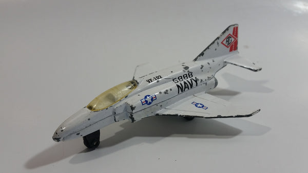 Vintage 1975 Lesney Matchbox Sky Busters Phantom F4E White VF-102 NAVY 5888 Die Cast Toy Army Military Fighter Jet Airplane