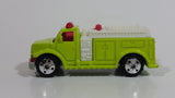 2004 Matchbox Highway Rescue Fire Truck Fluorescent Yellow Die Cast Toy Car Firefighting Rescue Emergency Vehicle Burger King Kid's Meal