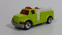 2004 Matchbox Highway Rescue Fire Truck Fluorescent Yellow Die Cast Toy Car Firefighting Rescue Emergency Vehicle Burger King Kid's Meal