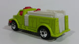 2004 Matchbox Highway Rescue Fire Truck Fluorescent Yellow Die Cast Toy Car Firefighting Rescue Emergency Vehicle Burger King Kid's Meal