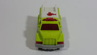 2004 Matchbox Highway Rescue Fire Truck Fluorescent Yellow Die Cast Toy Car Firefighting Rescue Emergency Vehicle Burger King Kid's Meal