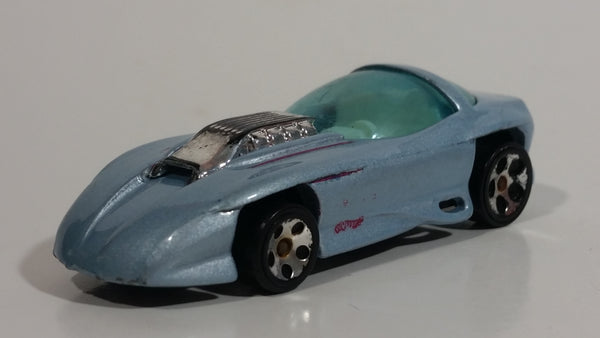 1999 Hot Wheels Classic Games Silhouette II Light Metallic Grey Blue Die Cast Toy Car Vehicle