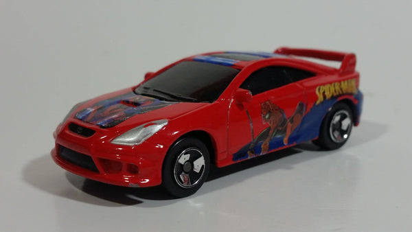 2010 Maisto Marvel Toyota Celica GT-S Spider Man Red Die Cast Toy Super Hero Character Car Vehicle