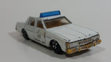 Vintage Warner Bro. ERTL Dukes of Hazzard 1980 Pontiac Bonneville Sheriff Police Cop White Die Cast Toy Car Vehicle TV Show Collectible Blue Lights