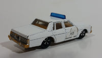 Vintage Warner Bro. ERTL Dukes of Hazzard 1980 Pontiac Bonneville Sheriff Police Cop White Die Cast Toy Car Vehicle TV Show Collectible Blue Lights