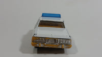 Vintage Warner Bro. ERTL Dukes of Hazzard 1980 Pontiac Bonneville Sheriff Police Cop White Die Cast Toy Car Vehicle TV Show Collectible Blue Lights