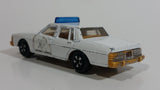 Vintage Warner Bro. ERTL Dukes of Hazzard 1980 Pontiac Bonneville Sheriff Police Cop White Die Cast Toy Car Vehicle TV Show Collectible Blue Lights