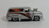 2001 Hot Wheels '56 Ford F-100 Panel Van Truck Harley Davidson Motor Cycles Die Cast Toy Car Hot Rod Vehicle with Opening Hood