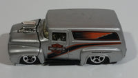 2001 Hot Wheels '56 Ford F-100 Panel Van Truck Harley Davidson Motor Cycles Die Cast Toy Car Hot Rod Vehicle with Opening Hood