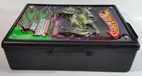 2014 Hot Wheels Monster Jam Grave Digger 15 Monster Trucks Carrying Case Black Plastic Container