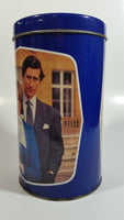 Regency Ware Prince Charles & Lady Diana Royal Wedding 29th July 1981 Blue Cylindrical Tin Metal Container