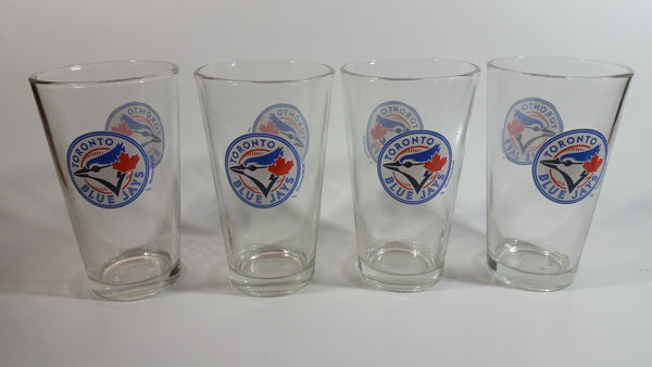 Mustang MLB Toronto Blue Jays Baseball Team 5 3/4" Tall Glass Cups Set of 4