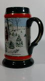 1991 Budweiser Holiday Stein Collection The Season's Best Ceramic Beer Stein By Artist Susan Sampson - Handcrafted in Brazil by Ceramarte