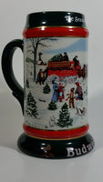 1991 Budweiser Holiday Stein Collection The Season's Best Ceramic Beer Stein By Artist Susan Sampson - Handcrafted in Brazil by Ceramarte