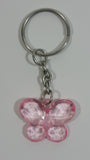 Light Pink Plastic Butterfly Keychain