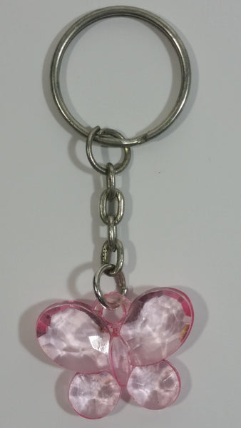 Light Pink Plastic Butterfly Keychain