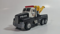 1994 FunRise Metro City Police Tow Truck Dark Blue Plastic Lights and Sounds Toy Car Vehicle