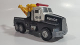 1994 FunRise Metro City Police Tow Truck Dark Blue Plastic Lights and Sounds Toy Car Vehicle