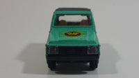 Rare 1986 Edocar Suzuki Samurai Jimny Watersports Diving Club Aqua Green with Black Roof Die Cast Toy Car Vehicle