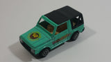 Rare 1986 Edocar Suzuki Samurai Jimny Watersports Diving Club Aqua Green with Black Roof Die Cast Toy Car Vehicle