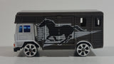 Motor Max No. 6037 Horse Box Truck Dark Grey Die Cast Toy Car Vehicle with Opening Side Door