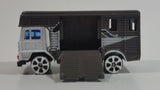 Motor Max No. 6037 Horse Box Truck Dark Grey Die Cast Toy Car Vehicle with Opening Side Door