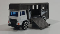 Motor Max No. 6037 Horse Box Truck Dark Grey Die Cast Toy Car Vehicle with Opening Side Door