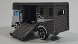 Motor Max No. 6037 Horse Box Truck Dark Grey Die Cast Toy Car Vehicle with Opening Side Door