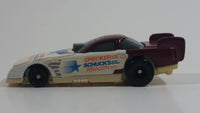 2000 Hot Wheels Del Worsham Funny Car Current Maroon and White Die Cast Toy Race Car Vehicle McDonald's Happy Meal