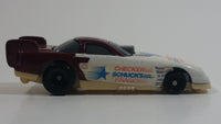 2000 Hot Wheels Del Worsham Funny Car Current Maroon and White Die Cast Toy Race Car Vehicle McDonald's Happy Meal