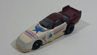 2000 Hot Wheels Del Worsham Funny Car Current Maroon and White Die Cast Toy Race Car Vehicle McDonald's Happy Meal