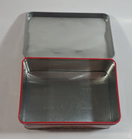 Disney Mickey Mouse and Minnie Mouse Christmas Themed Hinged Tin Metal Container