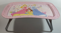 Disney Princess Rapunzel, Belle, Cinderella Light Pink Folding Metal Lunch TV Tray TV Collectible