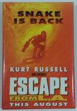 1996 Paramount Pictures John Carpenter's Escape From L.A. "Snake is Back" Kurt Russell This August Promotional Movie Film Pin