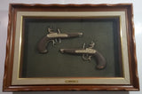 Vintage Turner Wall Accessory 3805 D307 Flint Lock Pistols 3D Props 18 3/4" x 27" Wood Framed Shadow Box