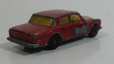 Vintage 1979 Lesney Matchbox Superfast No. 39 Rolls Royce Silver Shadow II Dark Red Die Cast Toy Car Vehicle with Opening Doors