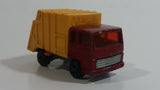 Vintage 1979 Lesney Matchbox Superfast Colectomatic Refuse Truck No. 36 Red Yellow Garbage Pickup Die Cast Toy Car Vehicle with Sliding Compactor