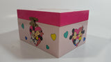 Disney Mickey Mouse and Minnie Mouse Pink Felt Lined Wind Up Musical Keepsake Trinket Box Plays "I Want To Be Loved By You"