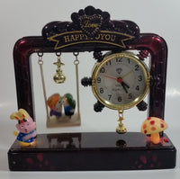 Very Unique Affection To Thanker After "Love Happy To You" "The Love As Deep As The Sea" Musical Light Up Swinging Alarm Clock In Box