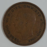 1945 Great Britain King George V One Penny Bronze Coin Currency
