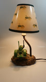 1999 John Deere Green Resin Tractor 12" Tall Table Lamp Light