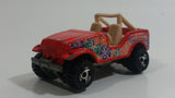 2000 Hot Wheels World Tour Roll Patrol Jeep CJ Trailbuster Red Die Cast Toy Car Vehicle