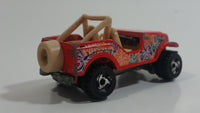 2000 Hot Wheels World Tour Roll Patrol Jeep CJ Trailbuster Red Die Cast Toy Car Vehicle