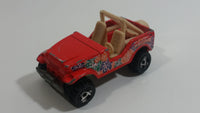 2000 Hot Wheels World Tour Roll Patrol Jeep CJ Trailbuster Red Die Cast Toy Car Vehicle